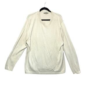 Tommy Bahama Reversible Waffle Knit Long Sleeve Sweater Mens XL Beige Minimalist